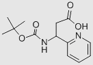 3-((tert-butoxycarbonyl)amino)-3-(pyridin-2-yl)propanoic acid structure, CAS 372144-22-4