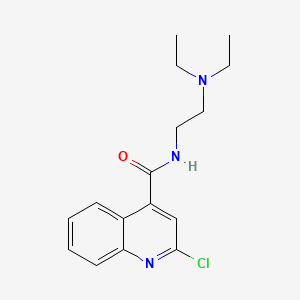 2-Chloro-N-[2-(diethylamino)ethyl]-4-quinolinecarboxamide structure, CAS 87864-14-0