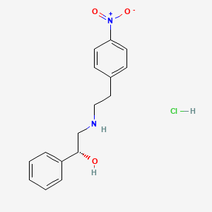 (R)-2-((4-Nitrophenethyl)amino)-1-phenylethanol hydrochloride structure, CAS 521284-21-9