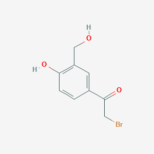 2-BROMO-1-[4-HYDROXY-3-(HYDROXYMETHYL)PHENYL]ETHAN-1-ONE structure, CAS 62932-94-9