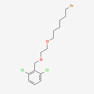 Benzene, 2-[[2-[(6-broMohexyl)oxy]ethoxy]Methyl]-1,3-dichloro structure, CAS 503070-57-3