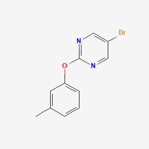 5-bromo-2-(m-tolyloxy)pyrimidine structure, CAS 73221-74-6