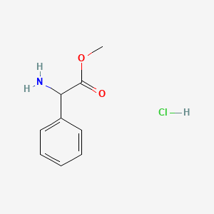 methyl (S)-2-amino-2-phenylacetate hydrochloride structure, CAS 15028-40-7