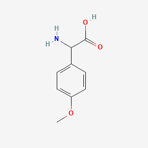 2-amino-2-(4-methoxyphenyl)acetic acid structure, CAS 2540-53-6