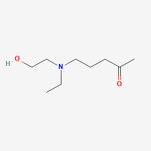 5-[ethyl(2-hydroxyethyl)amino]pentan-2-one structure, CAS 74509-79-8