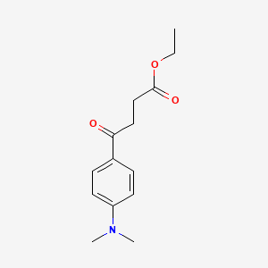 ethyl 4-(4-(dimethylamino)phenyl)-2,4-dioxobutanoate structure, CAS 117937-10-7
