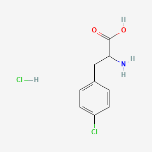 2-amino-3-(4-chlorophenyl)propanoic acid hydrochloride structure, CAS 23633-07-0