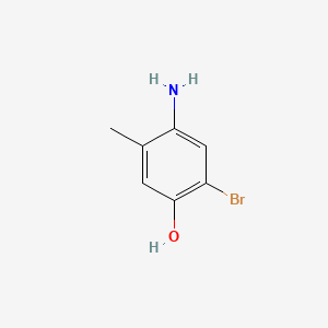 4-amino-2-bromo-5-methylphenol structure, CAS 1195190-04-5