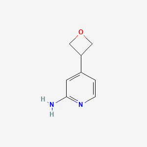 4-(oxetan-3-yl)pyridin-2-amine structure, CAS 1427501-89-0