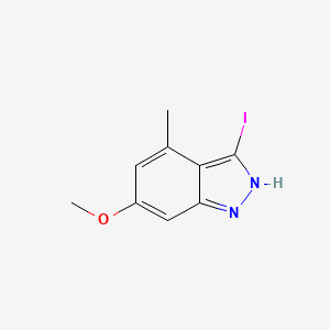 3-IODO-6-METHOXY-4-METHYL (1H)INDAZOLE structure, CAS 885521-45-9