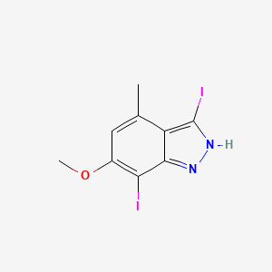 3,7-Diiodo-6-Methoxy-4-Methyl-1H-indazole structure, CAS 1352397-42-2