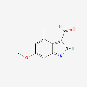 6-METHOXY-4-METHYL-3-(1H)INDAZOLE CARBOXALDEHYDE structure, CAS 885521-39-1
