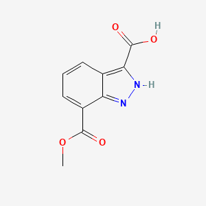 7-METHOXYCARBONYL-1H-INDAZOLE-3-CARBOXYLIC ACID structure, CAS 898747-36-9