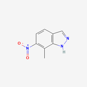 7-Methyl-6-nitro-1H-indazole structure, CAS 208457-81-2
