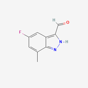 5-fluoro-7-Methyl-1H-indazole-3-carbaldehyde structure, CAS 1352393-90-8
