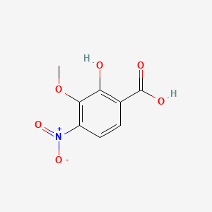 2-hydroxy-3-methoxy-4-nitrobenzoic acid structure, CAS 61203-50-7