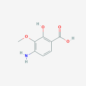4-amino-2-hydroxy-3-methoxybenzoic acid structure, CAS 101259-10-3