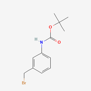 tert-butyl (3-(bromomethyl)phenyl)carbamate structure, CAS 118684-32-5