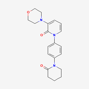 3-morpholino-1-(4-(2-oxopiperidin-1-yl)phenyl)pyridin-2(1H)-one structure, CAS 2A-1167590