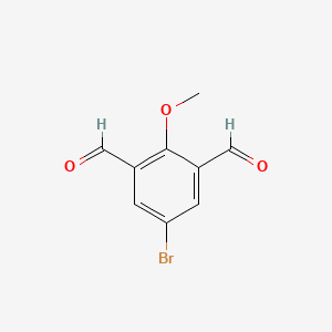 1,3-Benzenedicarboxaldehyde, 5-bromo-2-methoxy structure, CAS 109486-09-1