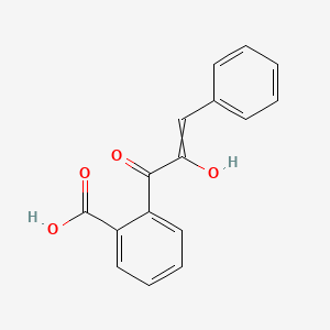 Benzoic acid, 2-(2-hydroxy-1-oxo-3-phenyl-2-propen-1-yl) structure, CAS 43053-07-2