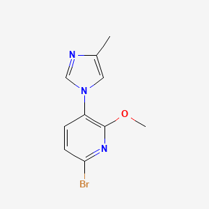 Pyridine, 6-bromo-2-methoxy-3-(4-methyl-1H-imidazol-1-yl) structure, CAS 1123194-98-8