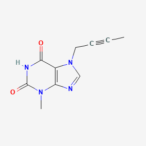 7-(But-2-yn-1-yl)-3-methyl-1H-purine-2,6(3H,7H)-dione structure, CAS 586408-08-4