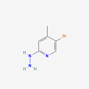 1-(5-bromo-4-Methyl pyridin-2-yl)hydrazine structure, CAS 913839-67-5