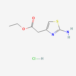 Ethyl (2-aminothiazol-4-yl)acetate hydrochloride structure, CAS 76629-17-9