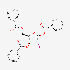 (2R,3R,4R,5R)-5-((benzoyloxy) methyl)-3-fluorotetrahydrofuran-2,4-diyl dibenzoate structure, CAS 704916-12-1