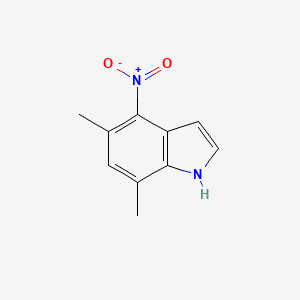 5,7-DiMethyl-4-nitro indole structure, CAS 1190314-35-2