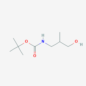 tert-butyl (3-hydroxy-2-methylpropyl)carbamate structure, CAS 480451-99-8