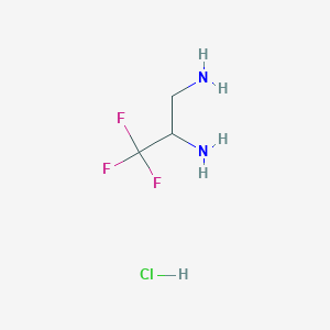 3,3,3-trifluoropropane-1,2-diamine hydrochloride structure, CAS 928779-95-7
