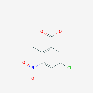 5-CHLORO-2-METHYL-3-NITRO-BENZOIC ACID METHYL ESTER structure, CAS 294190-17-3