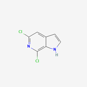 5,7-dichloro-1H-pyrrolo[2,3-c]pyridine structure, CAS 1001412-41-4
