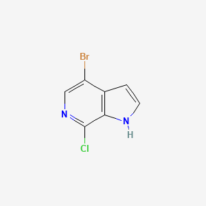 4-bromo-7-chloro-1H-pyrrolo[2,3-c]pyridine structure, CAS 425380-38-7