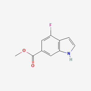 1H-Indole-6-carboxylic acid, 4-fluoro-, Methyl ester structure, CAS 885518-27-4