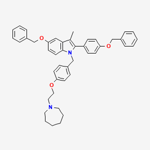 1-[4-(2-AZEPAN-1-YL-ETHOXY)-BENZYL]-5-BENZYLOXY-2-(4-BENZYLOXY-PHENYL)-3-METHYL-1H-INDOLE structure, CAS 198480-21-6