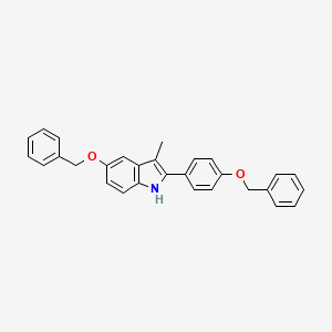 3-METHYL-5-(PHENYLMETHOXY)-2-[4-(PHENYLMETHOXY)PHENYL]-1H-INDOLE structure, CAS 198479-63-9