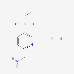 5-(ethylsulfonyl)-2-pyridinemethanamine HCl structure, CAS 1637311-15-9