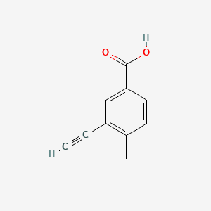 3-ethynyl-4-methylbenzoic acid structure, CAS 1001203-03-7