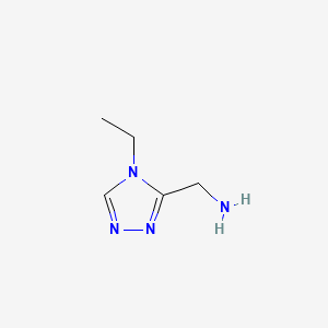 (4-ethyl-4H-1,2,4-triazol-3-yl)methanamine structure, CAS 1016776-40-1