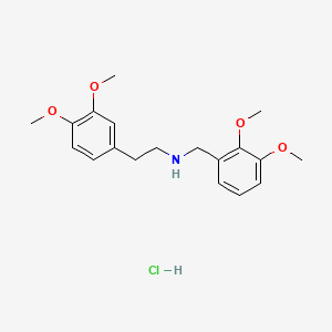 N-[(2,3-Dimethoxyphenyl)methyl]-3,4-dimethoxy-benzeneethanamine hydrochloride structure, CAS 102321-59-5