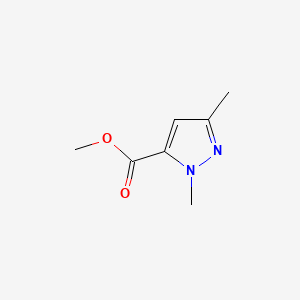 Methyl 1,3-dimethyl-1h-pyrazole-5-carboxylate structure, CAS 10250-59-6