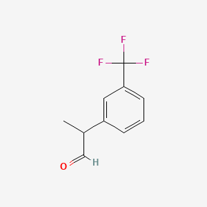 2-[3-(TRIFLUOROMETHYL)PHENYL]PROPANAL structure, CAS 1034094-54-6
