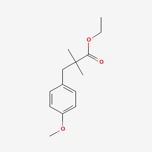 ethyl 3-​(4-​methoxyphenyl)​-​2,​2-​dimethylpropanoate structure, CAS 1035155-37-3