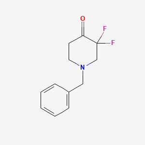 1-benzyl-3,3-difluoropiperidin-4-one structure, CAS 1039741-54-2