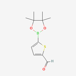 5-Formyl-2-thiopheneboronic acid pinacol ester structure, CAS 1040281-83-1