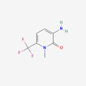 3-amino-1-methyl-6-(trifluoromethyl)pyridin-2-one structure, CAS 1087789-03-4