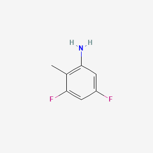 3,5-Difluoro-2-methyl-benzenamine structure, CAS 1092350-38-3